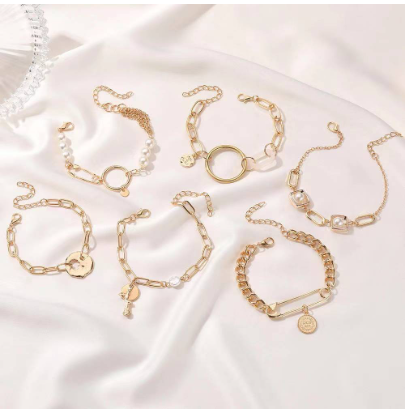 Metal bracelet paper clip bangle hand jewelry