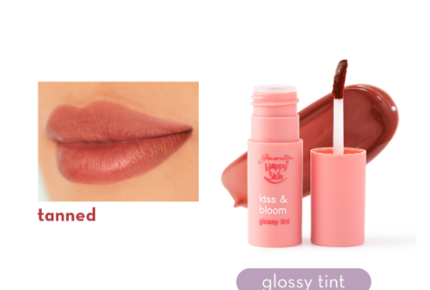 Happy Skin Kiss & Bloom Glossy Tint in Tanned