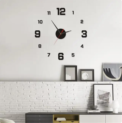Large Wall Clock 3D Luminous Frameless Wall Clocks Digital Clock Wall Stickers Silent Clock for Home Living Room duvar saati