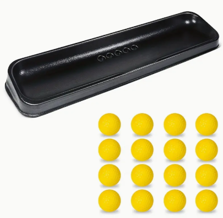 Extra Large Capacity Commercial Plastic Golf Ball Tray, With 16 Foam Golf Balls | Excellent Durability And Stability Golf Tray, Perfect For Indoor And Outdoor Training