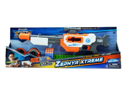 Happy Line Fast Shots Zephyr Xtreme 12 Foam Darts Blaster Toy