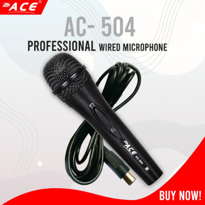 ACE AC-504 Professional Dynamic Audio Vocal Wired Microphone