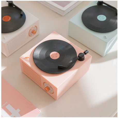 Senda Retro record Bluetooth Speaker Atomic Wireless Speaker Vinyl Record Player Multifunction