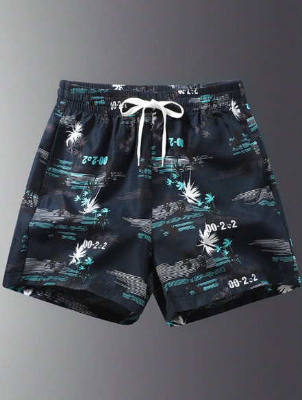 Men's Beach Shorts, Brand Style, Quick-Drying, Loose, Plus Size, Swimming Trunks, Vacation, Ultra-Short, Floral Shorts, Hot Springs Shorts