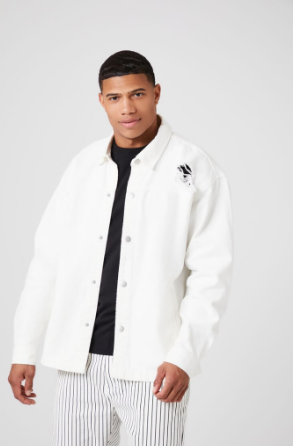 Forever 21 Men's Distressed Denim Jacket