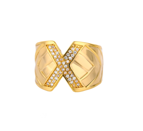 Fashion Initial Letter Rings For Women Finger Adjustable A-Z Alphabet Ring Jewelry X