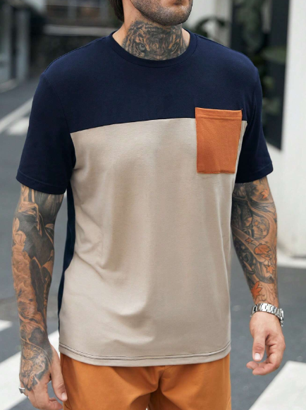 Manfinity Homme Men T-Shirts Fit Crew Neck Short Sleeve Basic Tee Casual Summer