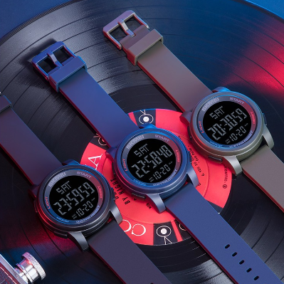 Men Digital Calendar Display Watch Waterproof El Light Sport