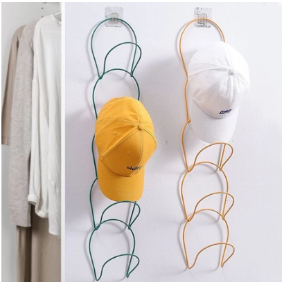 Hat Storage Hanging Rack Bracket Hanging Hat Home Behind Door Coat Hook Shelf Multi-Layer