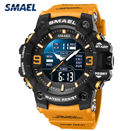 SMAEL Digital Mens Watches Waterproof Original Top Brand Sport Casual Outdoor Fashion Male Watch Men LED Light 8049 03