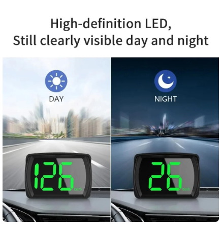 Y03 GPS HUD Digital Speedometer Car Head Up LCD Display KMH Reminder Meter Electronics Accessories Big Font Speed for All Cars