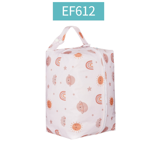 Happyflute Baby Diaper Pods Reusable Waterproof Fashion Prints Wet Dry Cloth Wet Bag Mums Storage Travel Nappy Bag C31