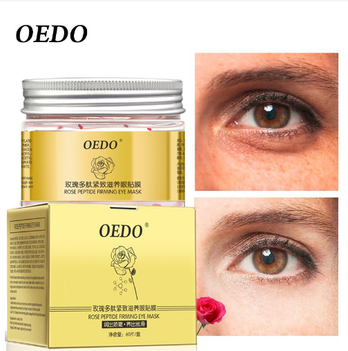 OEDO Rose Peptide Firming Eye Mask Remove Dark Circle Moist Bright Clear Eyes Anti-Puffiness Whitening