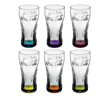 Pasabahce Coca Cola Tumbler 300cc 10oz Assorted, Set of 6 (95005)