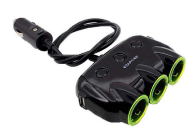 Awei C-35 Universal Car Charger 3 Way Car Cigarette Lighter Socket Adapter with 2 USB port