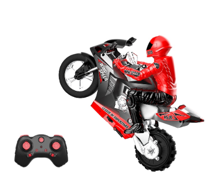 RC Remote Control Stunt Drifting Motorcycle Motorbike LED Sound Model Kids Toy