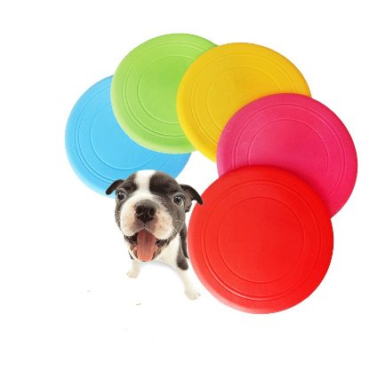 MgmMgm Pet Bite Resistant Frisbee Toy Dog Silicone Soft Frisbee Special Training Pet Toy