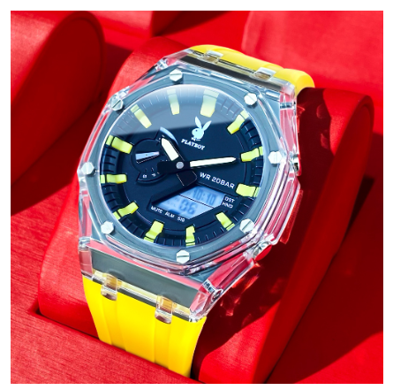 Playboy Watch For Men Waterproof Luminous Dual Display Silicone Strap Sports Fashion Trendy Style Men's Watch