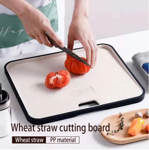 Wheat Straw Chopping Board Nano Antibacterial Kitchen Cutting Board Double Sided Use