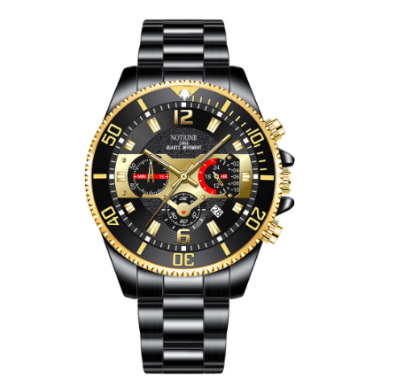 POSHI Original Top Brand Men's Luxury Waterproof Green Water Ghost Automatic Date Quartz Watches M3