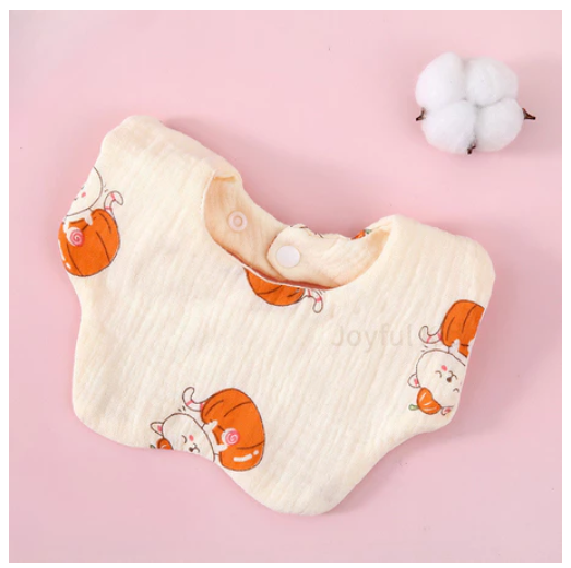 Baby Saliva Towel Cotton Wrinkled Cloth Petal Bib Absorbent Baby Saliva Pocket Infant Anti-Vomiting Milk Towel Pinny B8