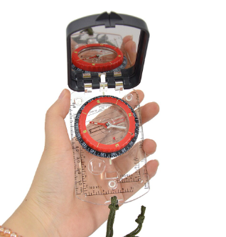 Naturehike Luminous Compass W/ Mirror Multifunctional Waterproof Hiking Climbing Compass Camping Sup