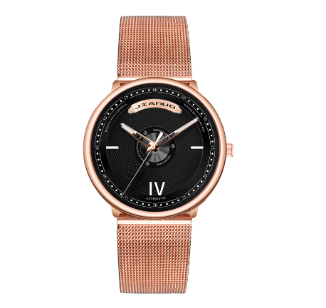 2020 new men's watch fashion trend mesh strap watch simple ultra-thin business quartz watch  01