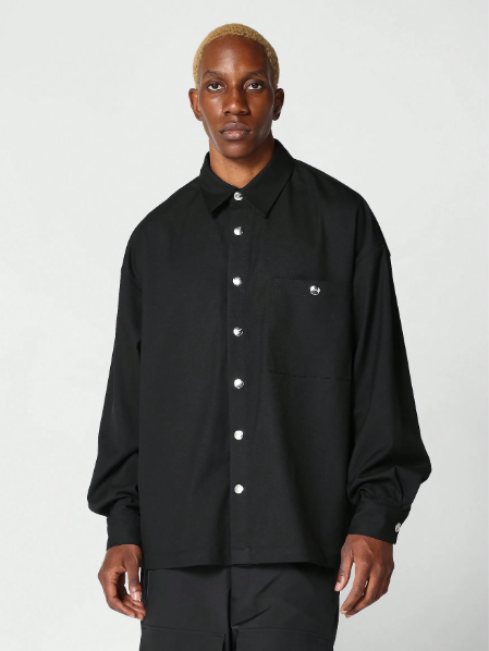 SUMWON Oversized Fit Long Sleeve Shirt With Side Vent