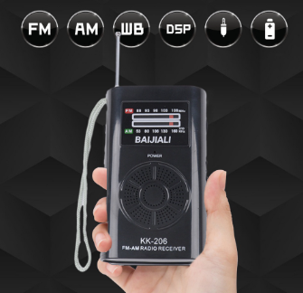 Lightweight Pocket-Friendly Radio Powerful Sound Pocket-Friendly Radio Portable Am/Fm Radio with Hifi Sound Dual Band 4 Listening