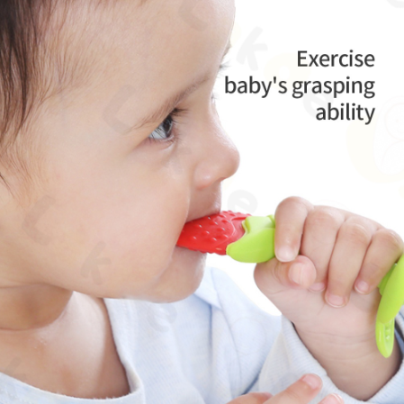 Lakoe Soft Teether Fruit shape for baby teething silicone BPA free infant toys