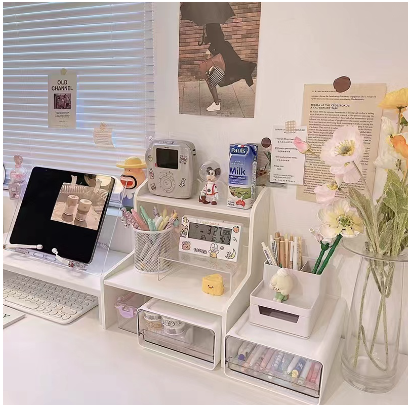Make up and Book's organizer storage shelf Table storage rack
