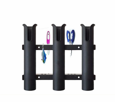 Kayak 3 Tube Rod Holder Rack Socket Marine Boat Fishing Rod Stand Metal Bracket