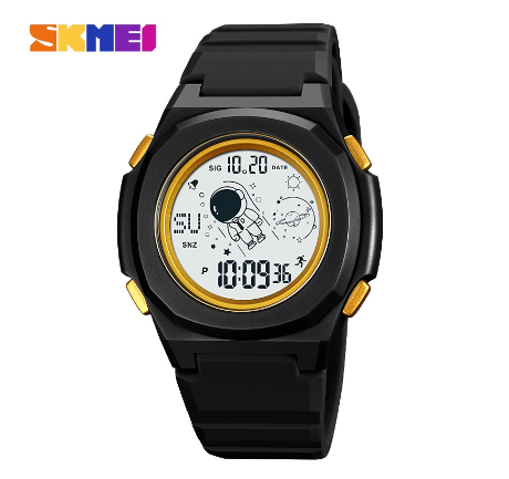 SKMEI Fashion Sport Waterproof Watch Digital For Men And Women 2024 BLACK GOLD