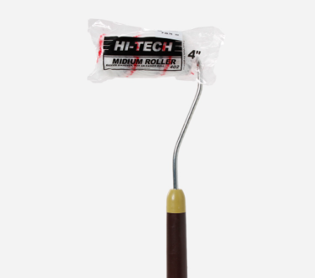HITECH MEDIUM ROLLER W/HANDLE 4"POLYESTER H402