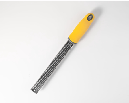 Famco Long Zester, Stainless Steel Blade, Soft Non-Slip Handle, Fine Grating for Baking and Cooking