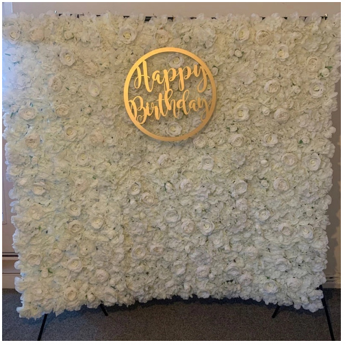 46*66cm Dahlia Rose Artificial Flower Wall Panel Decor Backdrop Wedding Party Event Birthday Shop Scene Layout Customizable