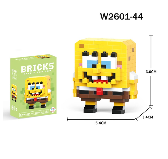 Mini Building Block Assembled Small Particles Bricks Toys For Kid Birthday Gift Cute Cartoon Blocks M11