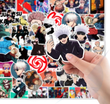 50PCS Anime Jujutsu Kaisen Cartoon Stickers Decals DIY Bike Skateboard Fridge Laptop Kid Sticker