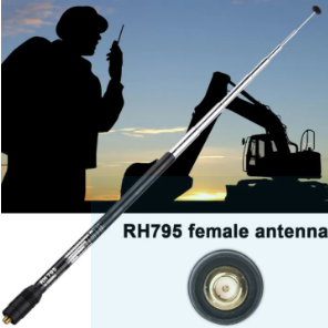 Whip Antenna Female Antenna for RH795 Walkie-talkies SMA Female Wide-band 70-1000MHz Digital Scanner Handheld Signal Receiving Antenna Everyone