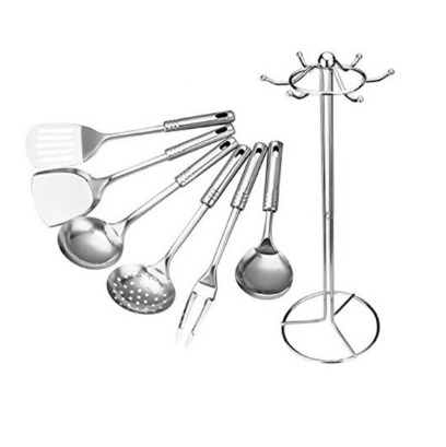 7Pcs Stainless Steel Cooking Tool Set Colander Spatula Shovel Spoon Kitchenware Gadgets