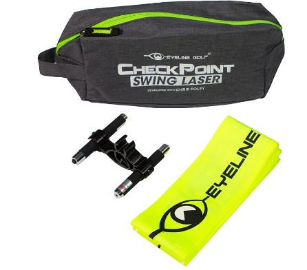 EyeLine Golf Check Point Swing Laser - High End Green Lasers Rapidly Improve Your Swing and Fix Your Slice or Hook Shots- Swing Trainer, Path Aid, Greater Distance - Driver and Irons