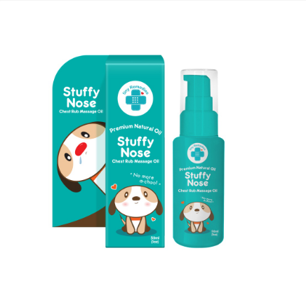 Tiny Remedies Stuffy Nose Natural Baby Chest Rub Massage Oil 50ml