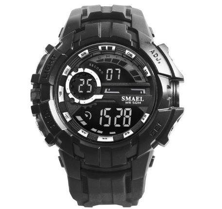 SMAEL 1610 Men LED Digital Clock Wristwatches Electronic Big Dial Men's 50M Waterproof Outdoor Sports Watch M6