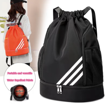 Large Capacity Drawstring Style Backpack, perfect for Storing Basketball and Football