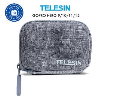 TELESIN Nylon Mounting Storage Waterproof Protective Bag GoPro Hero 12, 11, 10, 9 Cameras GP-CPB-902