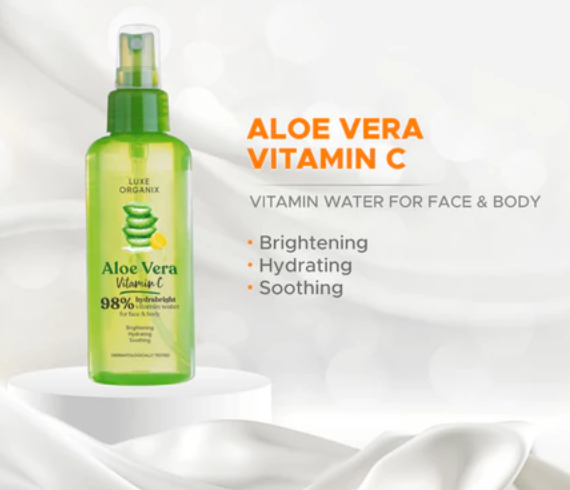 Luxe Organix Aloe Vera Vitamin Water For Face & Body 150mL