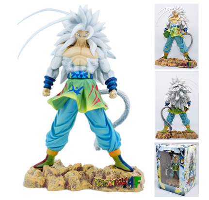 25cm Dragon Ball Z DBZ Super Saiyan V Super White Form Goku Latest Form Figure Boxed