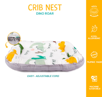 Kozy Blankie Dino Roar Cotton Portable Crib Baby Nest