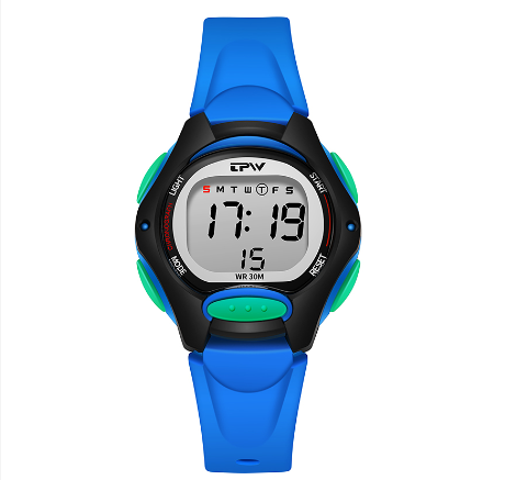 TPW Kids Watch 35mm Small Size Watches 3ATM Water Resistance Sport Wristwatch BLUE