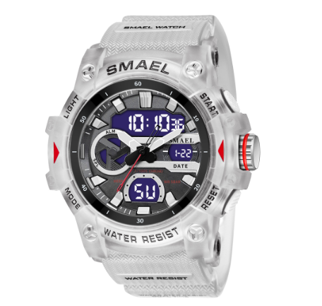 SMAEL Sports Outdoor Men's Watches Dual Display Analog Digital Wrist Watches LED Alarm Stopwatch Waterproof Tactical Male Clock 003